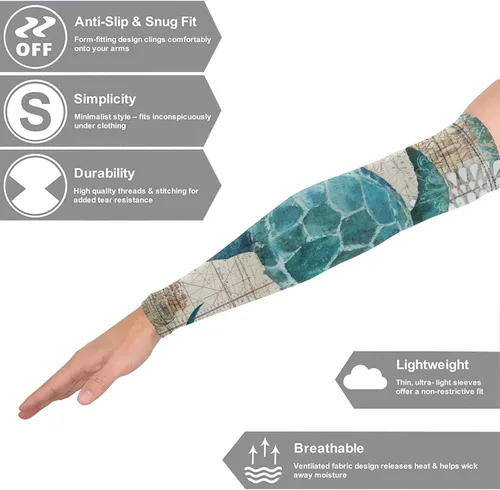 Miniatura 4 de Mangas de enfriamiento de limón acuarela protección solar UV para mujer mangas de brazo de golf 1 par