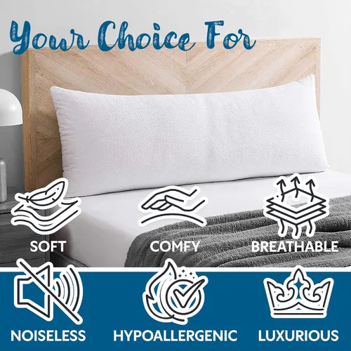 Miniatura 8 de Guardmax Protector de almohada de algodón de rizo con cremallera, tamaño estándar, paquete de 2 unidades, 100% impermeable, a prueba de chinches, a