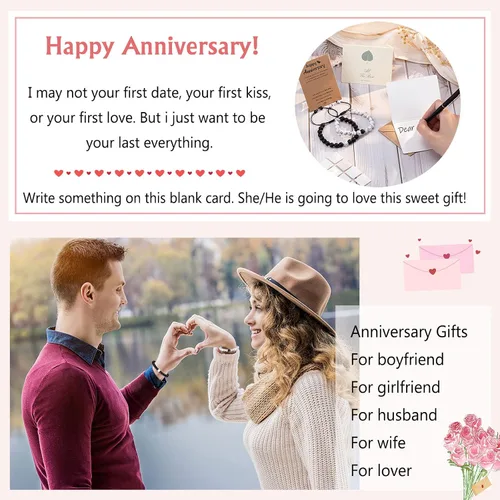 Miniatura 5 de UNGENT THEM Juego de pulseras ajustables a juego para parejas, regalos para novio, novia, pareja, marido, esposa, prometido, alma gemela, hombres