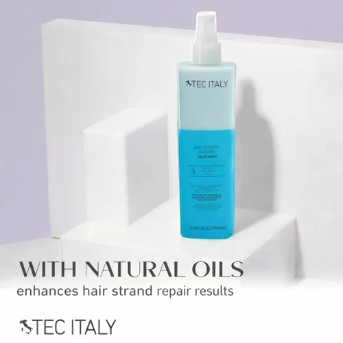 Miniatura 5 de Tec Italy Due Faccetta Massimo - Tratamiento sin enjuague para cabello sobreprocesado, protección UV UVA, control de encrespamiento, equilibrador