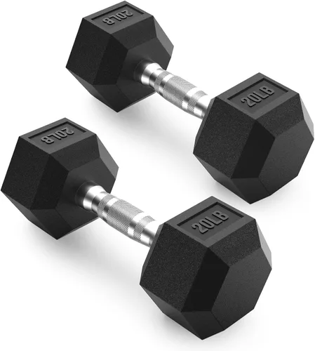 Miniatura 12 de PAPABABE HEX Juego de Mancuernas 2.5-125lb, Mancuernas de Gimnasio en Casa con Revestimiento de Goma, Mancuernas de Pesas para Ejercicio y Fitness