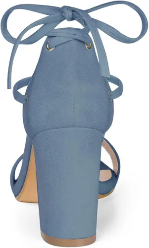 Miniatura 3 de Allegra K - Sandalias de tacón alto con cordones para mujer