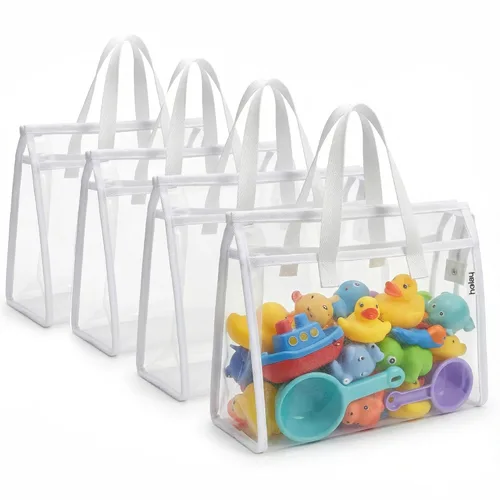 Miniatura 14 de holay Juego de 4 Paquetes de Bloques de PVC con Cremallera, Juguete, Arcilla, Estuche Organizador de Almacenamiento de Juegos de Mesa