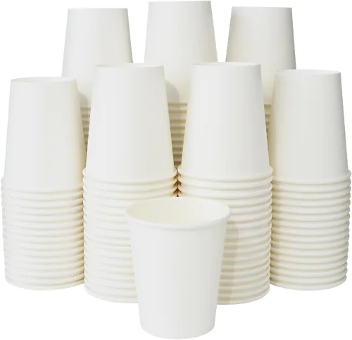 Miniatura 4 de CantaGreen 200 tazas de café de papel blanco resistentes de 8 onzas, taza desechable para bebidas calientes y frías