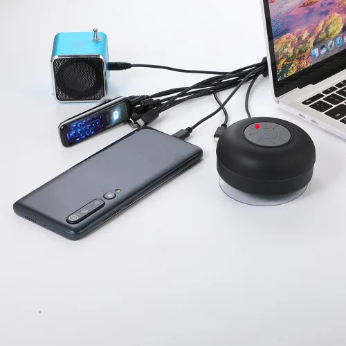 Miniatura 5 de Cutwif Cable de carga múltiple 10 en 1, cable de carga múltiple universal con 10 puertos para teléfonos celulares, altavoz, MP3, MP4 y más