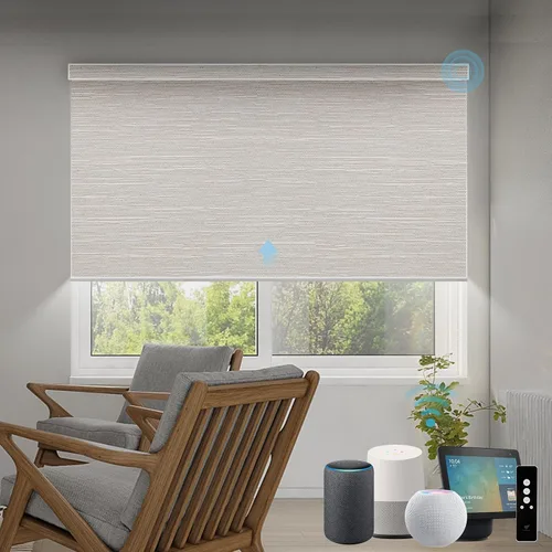 Miniatura 66 de SmartWings Persianas Motorizadas con Sombras para Ventana Control Remoto Funciona con Thread Apple Homekit Z-Wave Alexa 100% Blackout de Doble Cara