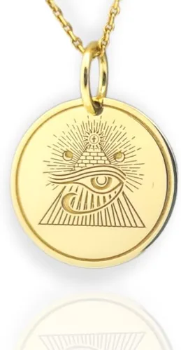 Miniatura 2 de Colgante de ojo malvado de oro macizo de 14 quilates, dije de collar de ojo de Horus