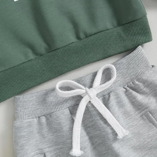 Miniatura 3 de Engofs Conjunto de sudadera de manga larga para bebé niño y niña, 2 piezas, sudadera de manga larga para otoño e invierno