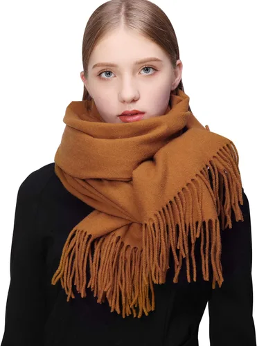Miniatura 19 de RIIQIICHY Bufanda 100% de lana, chales y envolturas de pashmina para mujer, cachemira cálida para invierno, bufandas suaves más gruesas