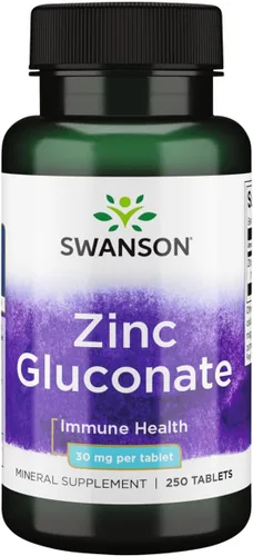 Swanson Gluconato de zinc – Suplemento mineral que promueve la salud de la próstata, la salud de la visión y el apoyo inmunológico – Forma de
