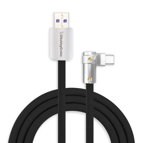 Miniatura 28 de chubbycable FlexElbow - Cable de carga rápida de 90 grados y 240 W, cable USB C en ángulo recto, cable de carga de silicona compatible con iPhone
