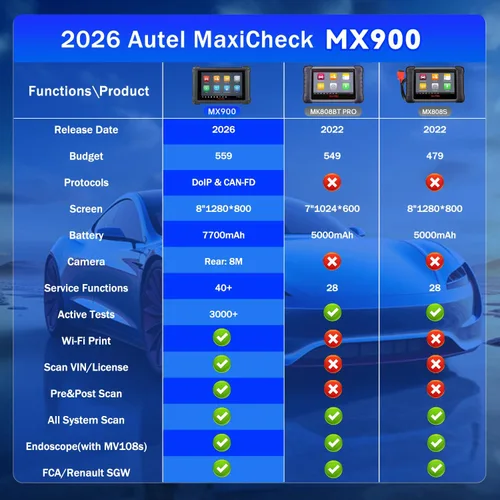 Miniatura 5 de Autel MaxiCheck MX900 escáner funciona como MK900 MK900BT mejor que MX808 MX808S MK808 MK808S MK808S MK808BT MS906 para más de 10000 vehículos, más