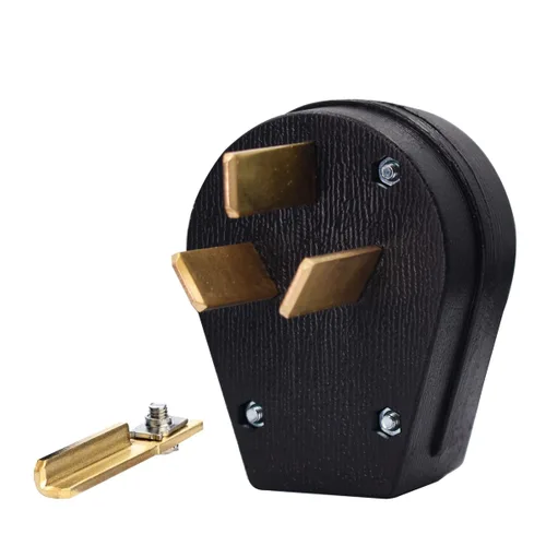 Miniatura 10 de Micmi Enchufe de hoja recta angular, enchufe angular macho de reemplazo para secador AC, enchufe para soldador NEMA 6-30P 6-50P, 50 A, 250V negro