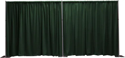Miniatura 11 de OnlineEEI, Kit de telón de fondo portátil de tubería y cortina de altura fija de 8 pies de alto, 8 pies x 20 pies desmontable, cortinas negras