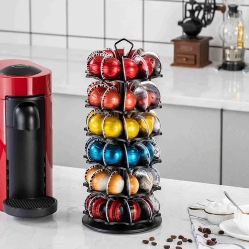Miniatura 7 de FlagShip Soporte para cápsulas de café de 6 niveles Vertuo, soporte de almacenamiento para cápsulas Vertuoline (capacidad de 60 cápsulas)