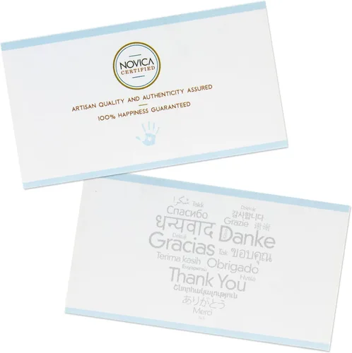 Miniatura 6 de NOVICA Flauta andina de bambú con búho y estuche de transporte textil, 'Night Owl