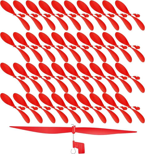 Miniatura 7 de Libima 40 piezas de hélice de plástico para actividades STEM, cuchillas de hélice resistentes al plegado con ganchos de banda de goma para aviones