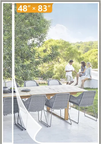 Miniatura 20 de Yotache Puerta mosquitera magnética reversible con apertura lateral izquierda y derecha, se adapta a puertas de 28 x 78 pulgadas, cortina de malla