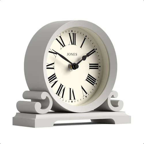 Miniatura 8 de JONES CLOCKS Saloon - Reloj de repisa Pequeño diseño tradicional de doble desplazamiento Verde Números romanos Estilo clásico