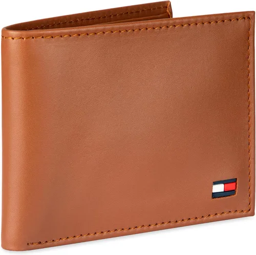 Miniatura 79 de Tommy Hilfiger Cartera de piel auténtica para hombre con ventana de identificación y múltiples ranuras para tarjetas