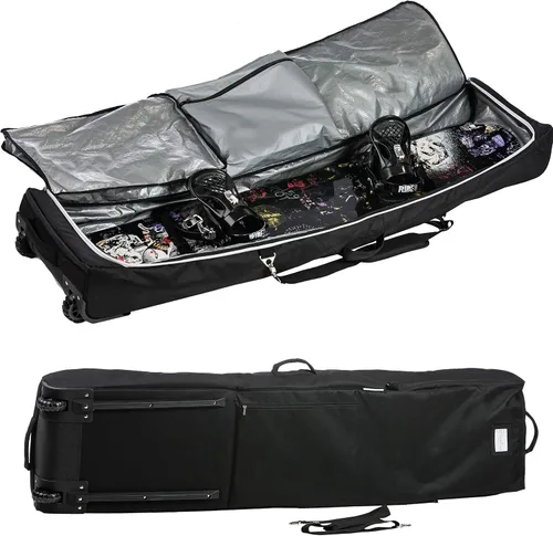Miniatura 5 de Athletico Conquest - Bolsa de snowboard acolchada con ruedas - Bolsa de viaje para botas individuales de snowboard y snowboard