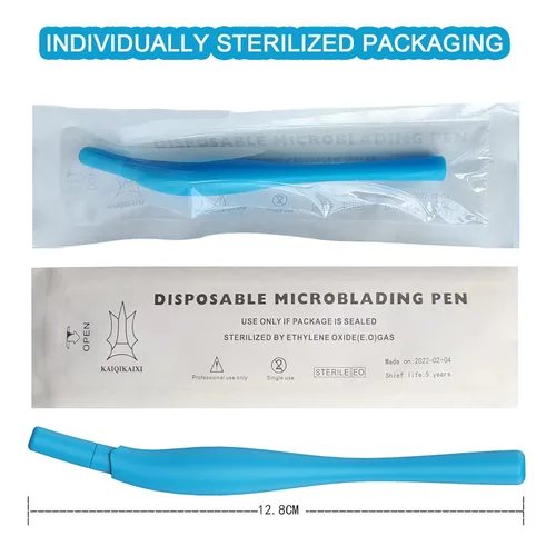 Miniatura 3 de 5 unids/pack Desechable Microblading Pen 14F Manual Ceja Tatuaje Pluma Maquillaje Permanente Aguja Microblading Cuchillas (Estilo-2)