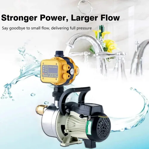 Miniatura 2 de Bomba de Aumento de Presión de Agua Doméstica de 1/2 HP Bajo Demanda 14GPM 110V Bomba de Agua de Pozo Profundo de Bajo Volumen Bomba de Riego