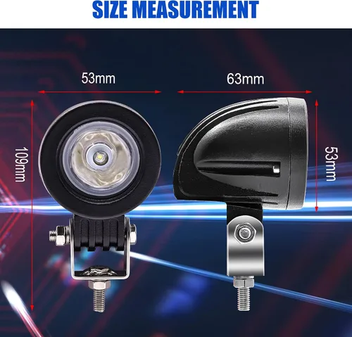 Miniatura 5 de Luces de motocicleta Ourbest, luces antiniebla de 2 pulgadas para motocicleta, tubo de horquilla, luces LED de conducción para moto, ATV, bicicleta