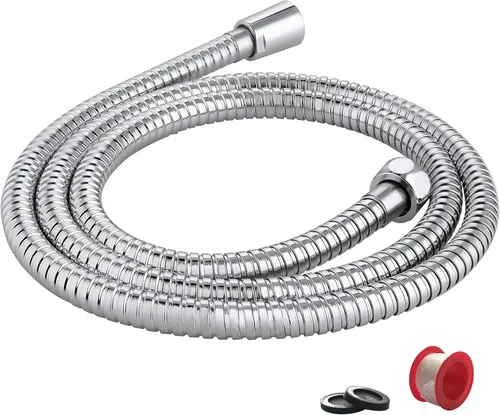 Miniatura 8 de Extensión de manguera de ducha, manguera de ducha extra larga de acero inoxidable de 72 pulgadas para cabezales de ducha de mano, repuesto de Mate