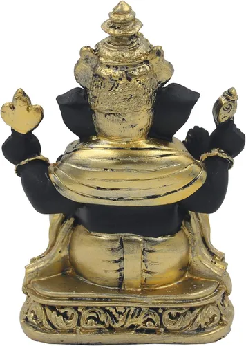 Miniatura 4 de DharmaObjects Ganesh Ganesha - Estatua de Ganesha (6.5 in), color dorado