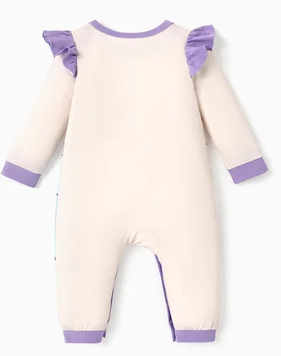 Miniatura 2 de Disney Stitch Princess Cenicienta Ariel Minnie Winnie Baby Girls - Mameluco de manga larga con volantes para recién nacidos y niños pequeños