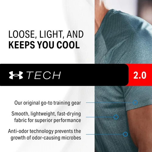 Miniatura 4 de Under Armour - Camiseta híbrida con logotipo, para niño