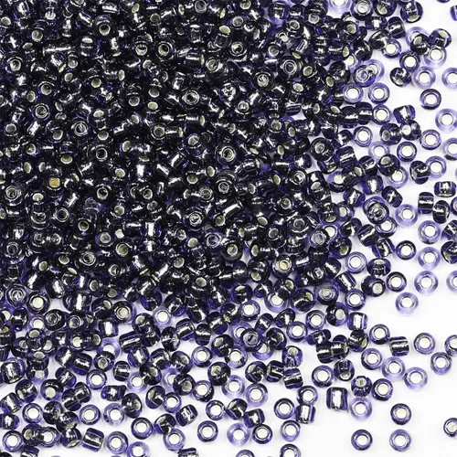 Miniatura 95 de Cuentas de semillas doradas transparentes de 4 mm al por mayor para hacer joyas, 110 gramos, aproximadamente 1600 piezas, cuentas de vidrio 6/0
