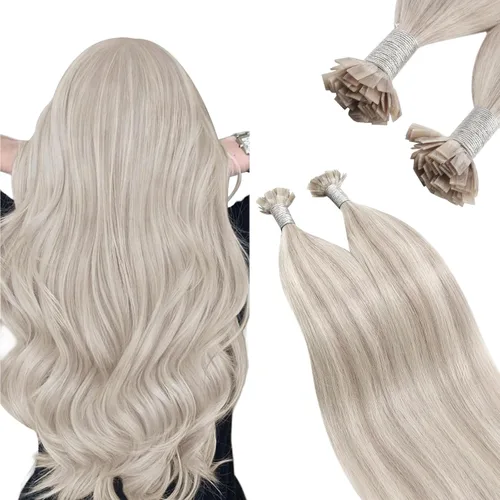 Miniatura 69 de Ugeat - Extensiones de cabello humano con microanillo, 14 pulgadas, extensiones de cabello Remy con microcuentas de 1 gm/hebra, 50 gms, extensiones