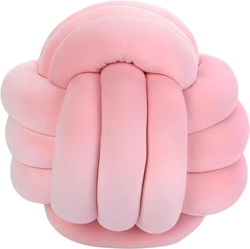 Miniatura 17 de Almohada redonda de nudo para decoración de habitación de niños, juguetes de peluche para aliviar el estrés (menta, 11 pulgadas/11.0 in)