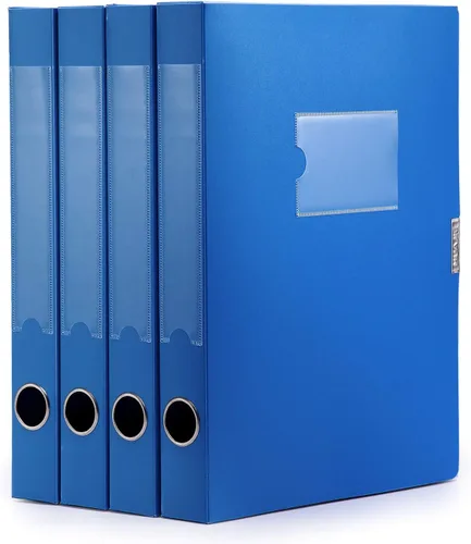 Miniatura 9 de HUA JIE Cajas de almacenamiento A4 de plástico con tapa, organizador de carpetas de archivos, caja de archivos para oficina, papel tamaño carta