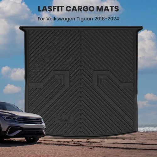 Miniatura 8 de LASFIT - Tapete de carga 3D para maletero de Volkswagen VW2018-2024 (ajuste 5 asientos), protección para todo tipo de clima, tapete de TPE de alta