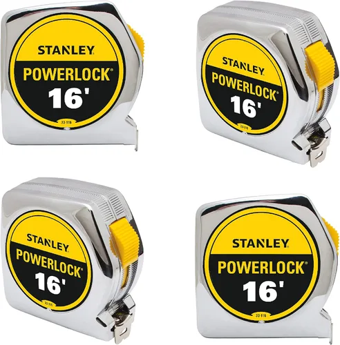 Stanley Tools 33-116 - Regla de cinta Powerlock de 16 pies (paquete de 4)