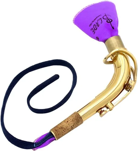 GOTOTOP Paño de limpieza de saxofón, kit de cuidado de limpieza de saxofón y clarinete, morado, material de terciopelo, sin arañazos, limpiador