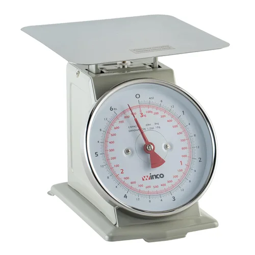 Miniatura 11 de Winco Escala de 40 libras/40.1 lbs con esfera de 8 pulgadas, mediana, blanca, acero
