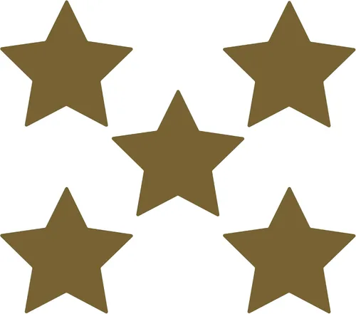 Miniatura 81 de LiteMark Durable Stars, calcomanía roja brillante de 5.5 pulgadas, uso en hormigón liso, azulejos, vidrio, paquete de 8 estrellas Rojo