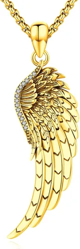 Miniatura 168 de Collar de alas de ángel de plata de ley 925, ángel de la guarda, enfermera RN caduceo, dije de ángel de cristal, joyería de regalo para mujer