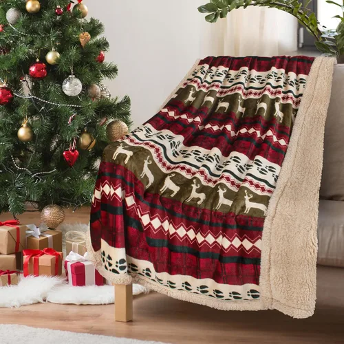 Miniatura 18 de Tirrinia - Manta sherpa de felpa gris de 50 x 60 pulgadas, manta reversible de vellón para cama y sofá, súper suave, cómoda, cálida y mullida manta