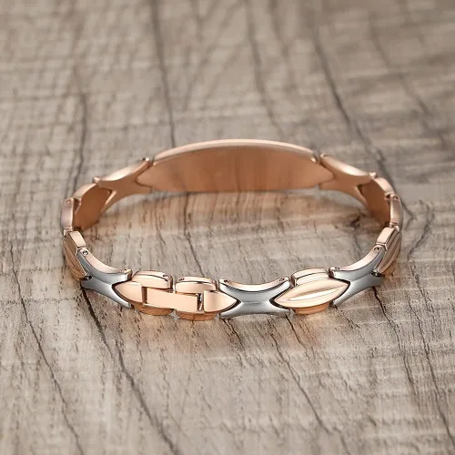 Miniatura 3 de LinnaLove Pulseras de alerta médica personalizadas para mujer pulseras médicas de emergencia de acero inoxidable con grabado gratuito 75 Metal Sin