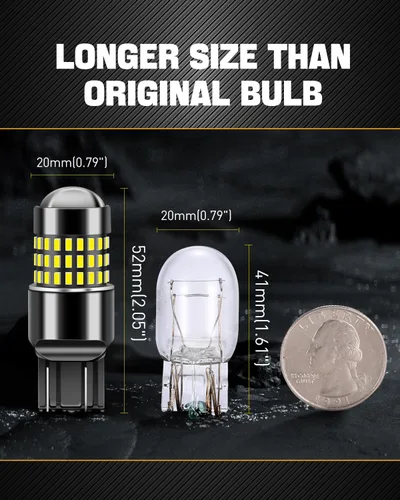 Miniatura 62 de 1156 Bombillas LED Ámbar Amarilla Luz de Señal de Giro 400% de Brillo 1141 1003 7506 Bombillas LED P21W Usadas para Luces Intermitentes Luz Trasera