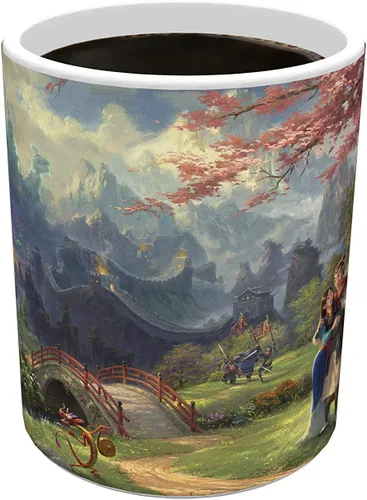 Miniatura 5 de Morphing Mugs Disney - Mulan - Blossoms of Love - Una taza de cerámica sensible al calor que cambia de color de 11 onzas – Imagen revelada cuando se
