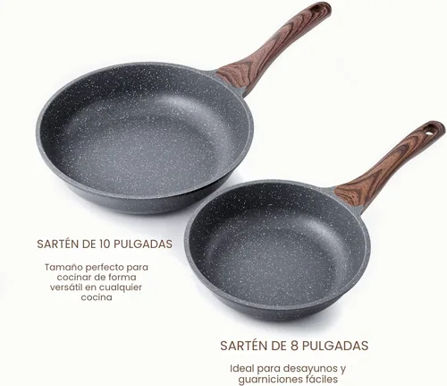 Miniatura 8 de SENSARTE Sartén Antiadherente para Freír, Sartén para Tortilla con Revestimiento de Granito Suizo, Sartén de Chef de Piedra Saludable para Cocinar