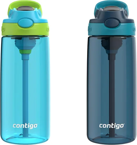 Miniatura 8 de Contigo Botella de agua con pajita para niños con tapa AUTOSPOUT de 20 onzas, arándano Azul (Arándano)