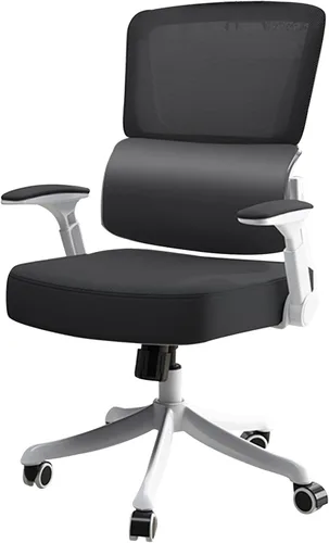Miniatura 8 de Silla de computadora de respaldo alto para el hogar, silla de oficina ergonómica cómoda con soporte lumbar, silla tapizada de malla