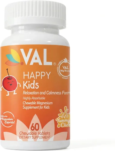 Miniatura 11 de VAL Magnesio para Niños Magnesio de Alta Absorción para Calma, Relajación y Concentración Glicinato de Mg, Citrato y Taurato con Vitamina B6